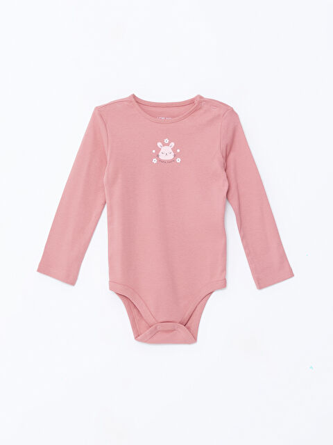 LCW baby Baskılı Kız Bebek Bodysuit - W4BF01Z1-RSS