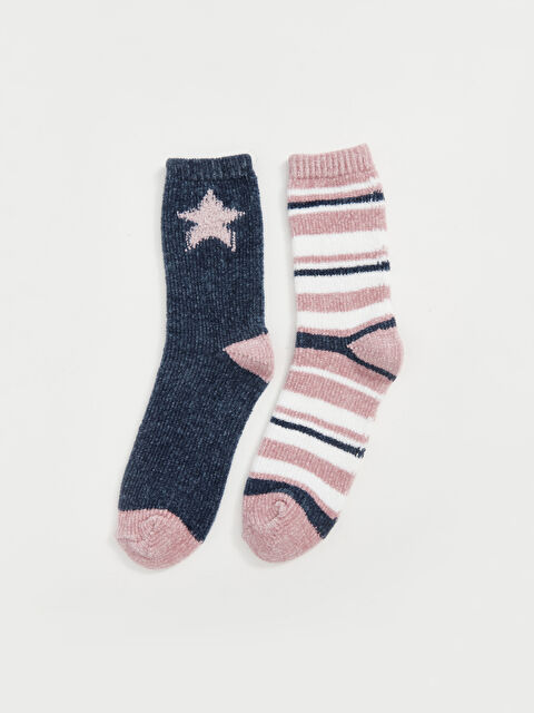 LCW DREAM Desenli Kadın Ev Çorabı 2'li - W4BF87Z8-J2Y