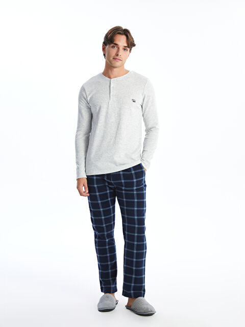 LC WAIKIKI Standart Kalıp Ekose Polar Erkek Pijama Alt - W4BH64Z8-LSJ