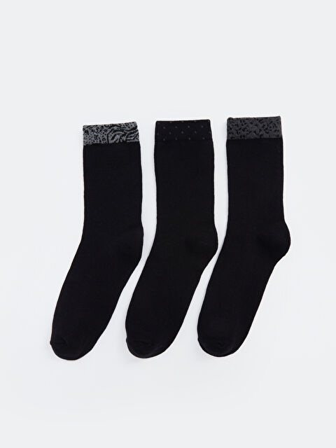 LCW DREAM Desenli Kadın Soket Çorap 3'lü - W4BI04Z8-LAK