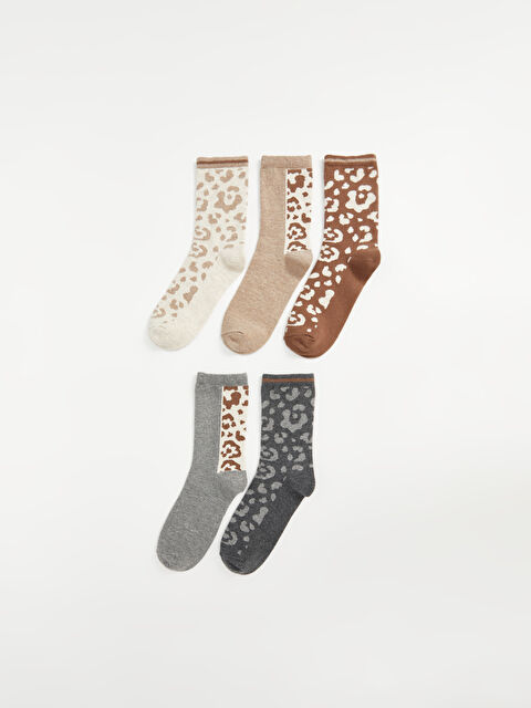LCW DREAM Desenli Kadın Soket Çorap 5'li - W4BI05Z8-L8Q