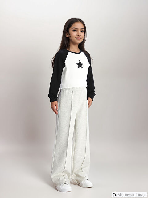 LCW Kids Beli Lastikli Kız Çocuk Eşofman Altı - W4BI13Z4-DD0