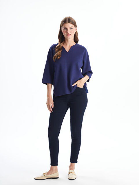 LCWAIKIKI Classic Slim Fit Kadın İçi Şardonlu Jean Pantolon - W4BI49Z8-158