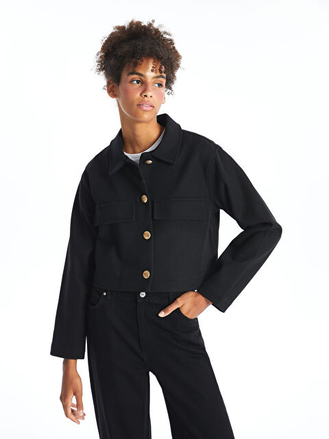 XSIDE Düz Uzun Kollu Kadın Kaşe Ceket - W4BJ96Z8-CVL