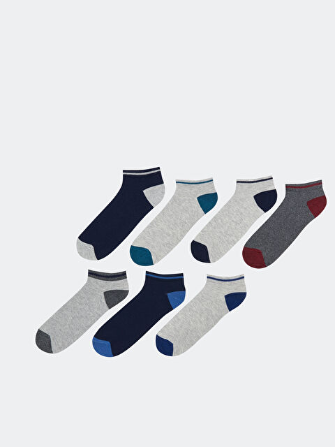 LCW ACCESSORIES Renk Bloklu Erkek Patik Çorap 7'li - W4BL44Z8-K00