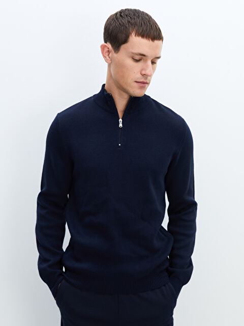 LCWAIKIKI Classic Funnel Neck Long Sleeve Men's Knitwear Sweater - W4BL78Z8-RFH