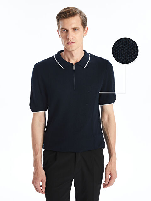 SOUTHBLUE Polo Yaka Kısa Kollu Erkek Dokulu Tişört - W4BM36Z8-RFH