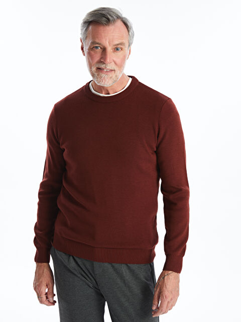 LCWAIKIKI Classic Bisiklet Yaka Erkek Triko Kazak - W4BM40Z8-YJJ