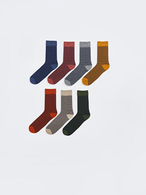 LCW ACCESSORIES Çizgili Erkek Soket Çorap 7'li - W4BM69Z8-K00