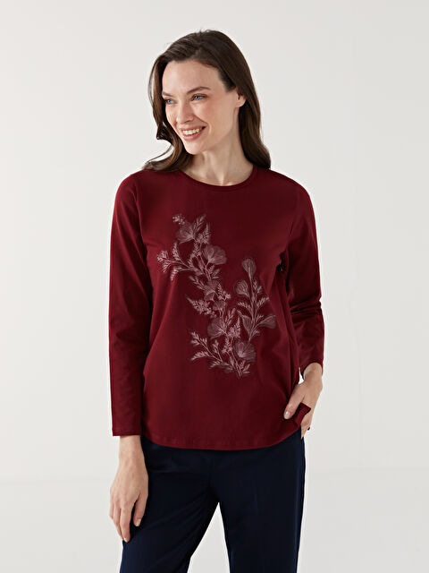 LCW Grace Bisiklet Yaka Desenli Kadın Bluz - W4BN45Z8-HMS