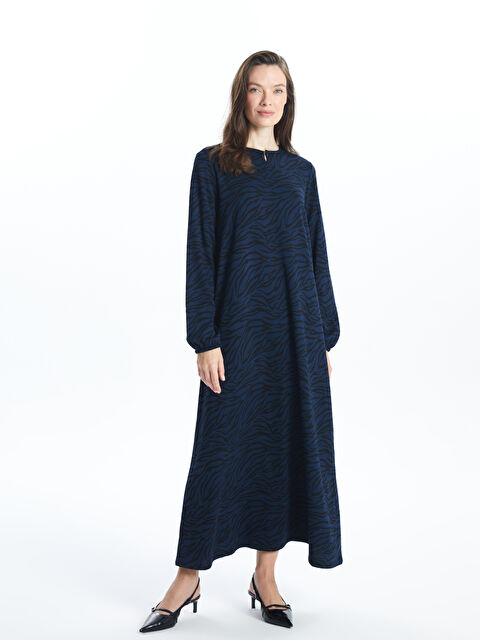 LCW Grace Bisiklet Yaka Desenli A Kesim Elbise - W4BN57Z8-MLC