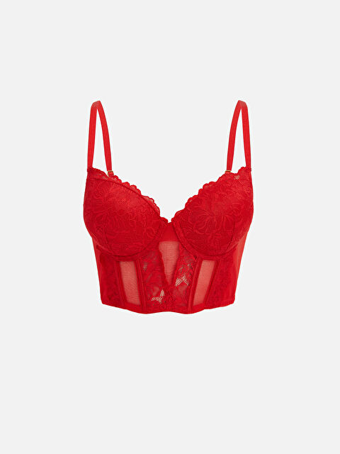 LCW DREAM Balenli Yarım Dolgulu Dantelli Tişört Sütyen - W4BP58Z8-HJY