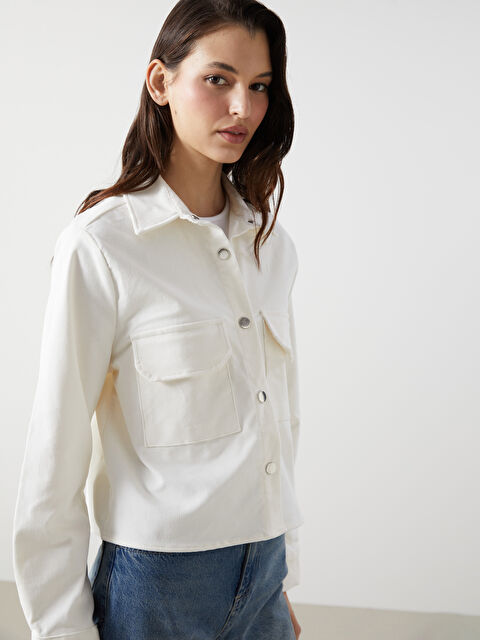 LCW Vision Kadife Kadın Gömlek Ceket - W4BQ13Z8-R9J