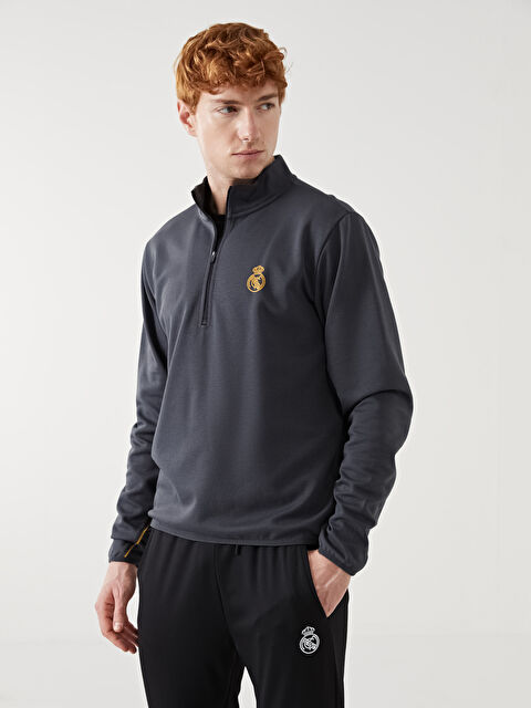 XSIDE ACTIVE Standart Kalıp Dik Yaka Erkek Sweatshirt - W4BQ49Z8-LZF