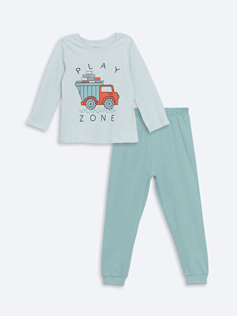 LCW baby Crew Neck Boys' Pyjama Set - W4BU24Z1-G3P