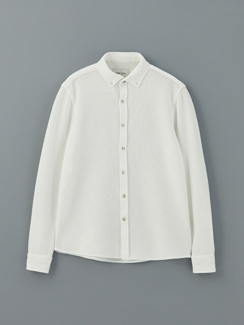 LCW Vision Slim Fit Long Sleeve Men's Shirt - W4BV59Z8-Q6K