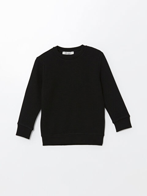 LCW Vision Bisiklet Yaka Dokulu Erkek Çocuk Sweatshirt - W4CA36Z4-CVL