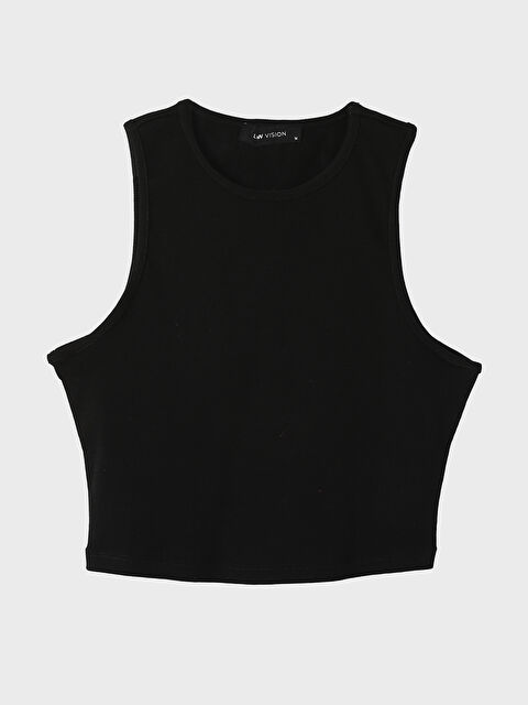 LCW Vision Crew Neck Textured Crop Women's Tank Top - W4CA95Z8-CVL