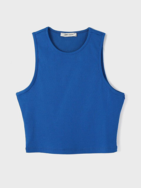 LCW Vision Crew Neck Textured Crop Women's Tank Top - W4CA95Z8-HGU