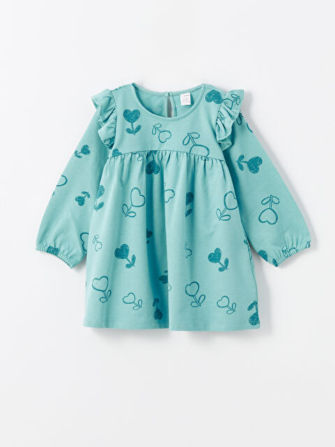 LCW Kids Crew Neck Long Sleeve Polka Dot Girls' Dress - W4CD92Z1-LRR