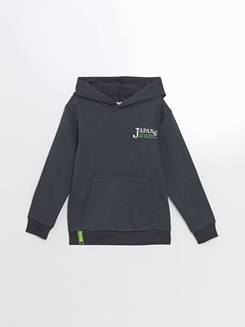 LCW Kids Kapüşonlu Erkek Çocuk Kalın Sweatshirt - W4CE27Z4-HKS