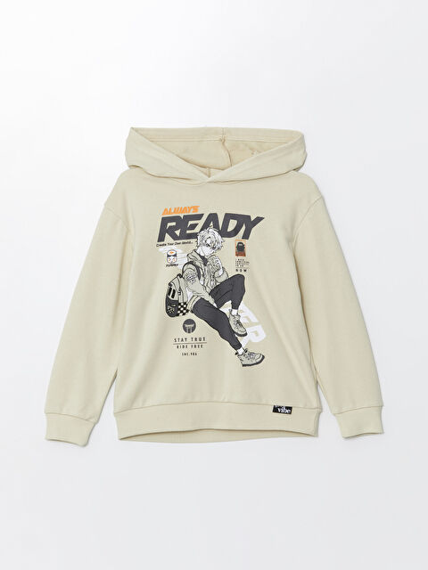 LCW Kids Kapüşonlu Erkek Çocuk Sweatshirt - W4CE36Z4-Y9E