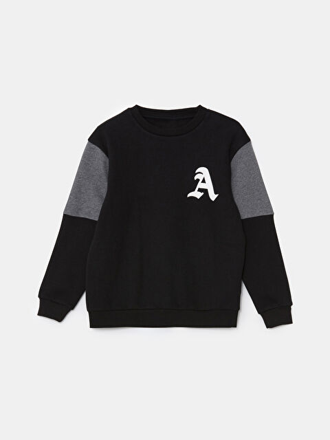 LCW Kids Bisiklet Yaka Erkek Çocuk Kalın Sweatshirt - W4CE54Z4-CVL