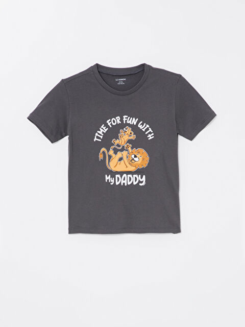 LCW Kids Bisiklet Yaka Baskılı Erkek Bebek Tişört - W4CH03Z1-HKT