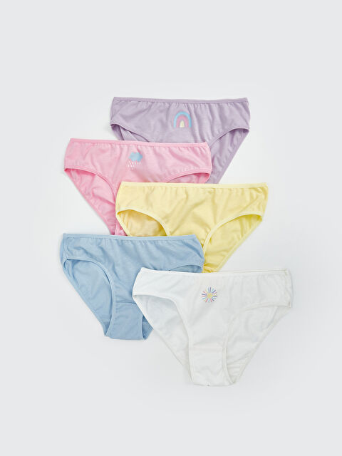 LCW Kids Baskılı Kız Çocuk Külot 5'li - W4CI00Z4-FDU