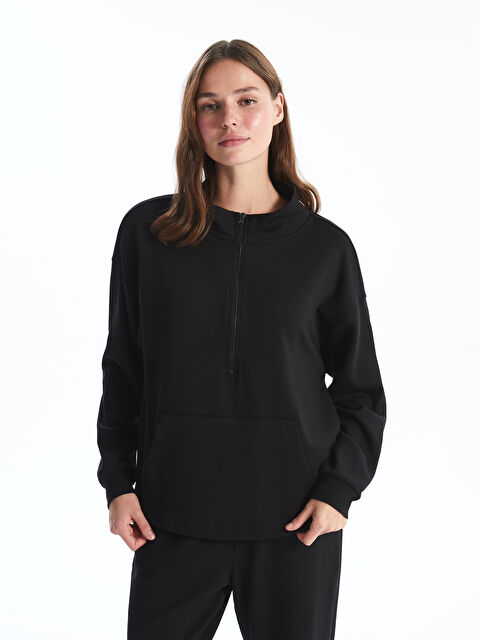 LCW Young Dik Yaka Oversize Kadın Pijama Üstü - W4CI02Z8-CVL