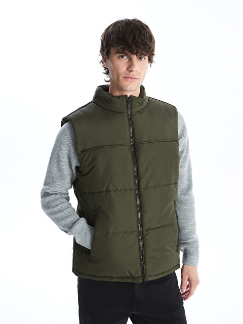 XSIDE Standard Fit Funnel Neck Men's Puffer Gilet - W4CK00Z8-HDL