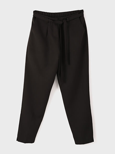 LCW Vision Belted High Waisted Carrot Fit Women's Trousers - W4CK56Z8-CVL