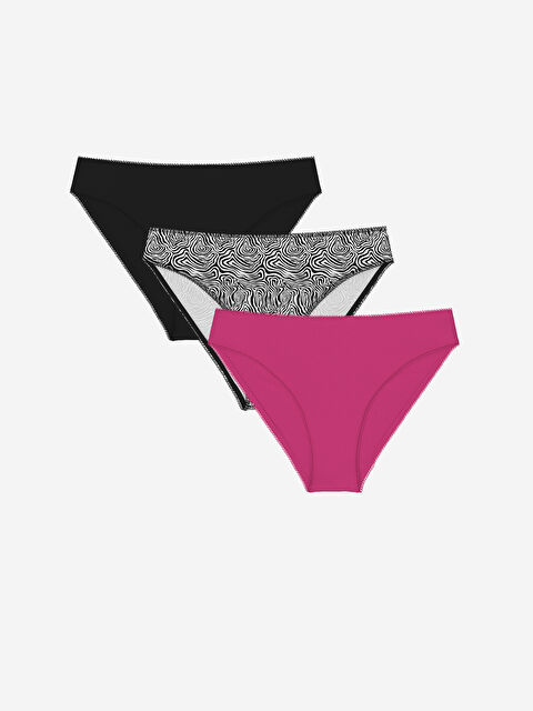 LCW DREAM Desenli Bikini Külot 3'lü - W4CL18Z8-LQJ