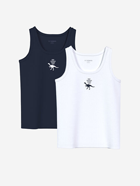 LCW Kids Bisiklet Yaka Erkek Çocuk Atlet 2'li - W4CL76Z4-JYX