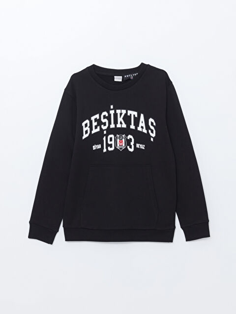 LCW Kids Bisiklet Yaka Beşiktaş Baskılı Erkek Çocuk Sweatshirt - W4CL81Z4-CVL