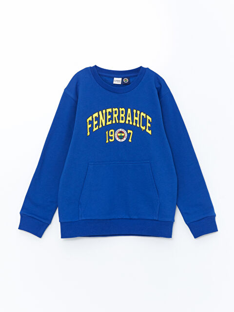 LCW Kids Bisiklet Yaka Fenerbahçe Baskılı Erkek Çocuk Sweatshirt - W4CL93Z4-JUF