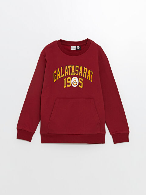 LCW Kids Bisiklet Yaka Galatasaray Baskılı Erkek Çocuk Sweatshirt - W4CL96Z4-YHV