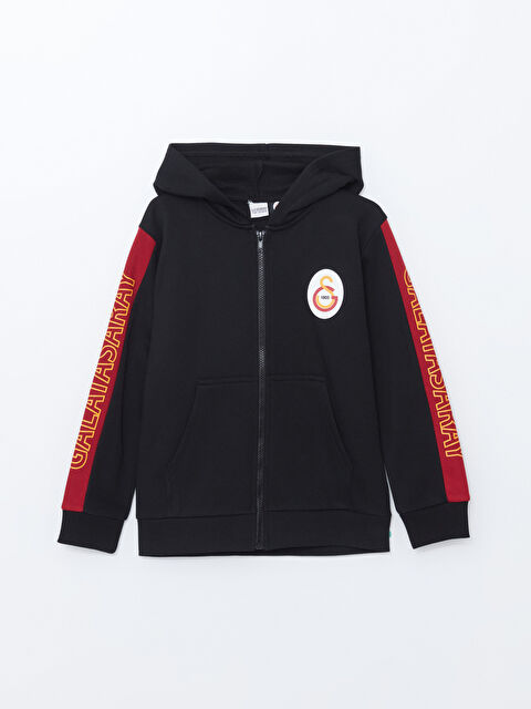 LCW Kids Galatasaray Baskılı Erkek Çocuk Fermuarlı Sweatshirt - W4CM18Z4-CVL