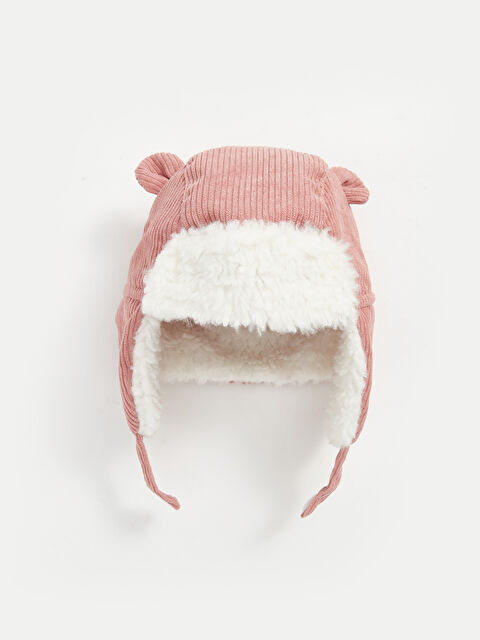 LCW baby Kürklü Kadife Kız Bebek Kar Şapkası - W4CN00Z1-G4J