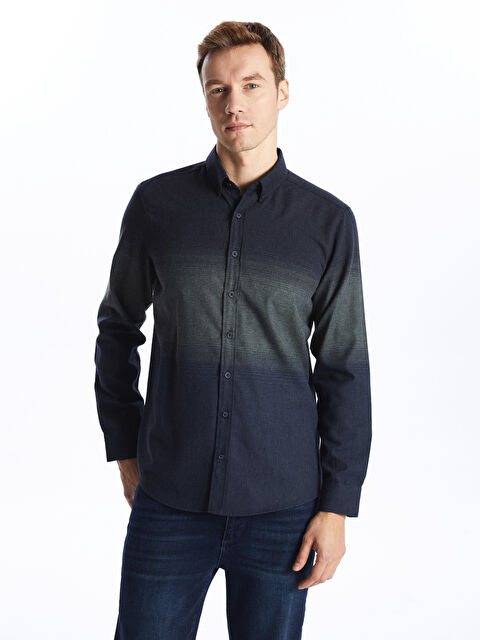 LCWAIKIKI Classic Regular Fit Uzun Kollu Gabardin Erkek Gömlek - W4CN44Z8-LGS