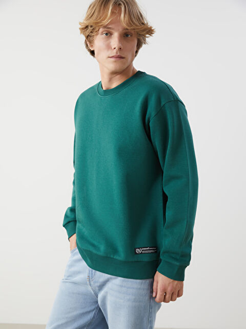 LCW Vision Crew Neck Long Sleeve Men's Sweatshirt - W4CO47Z8-VE1