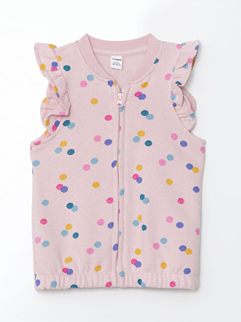 LCW Kids Crew Neck Printed Girls' Waistcoat - W4CO63Z1-LT4