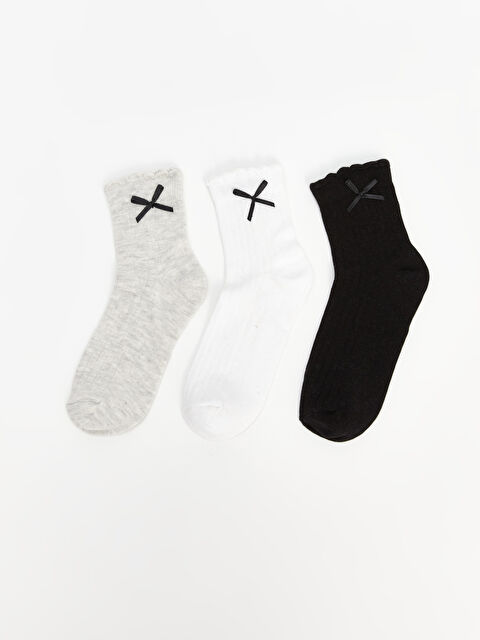 LCW Kids Kız Çocuk Soket Çorap 3'lü - W4CP40Z4-LAG