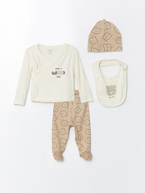 LCW baby Baskılı Erkek Bebek Hastane Çıkış Seti - W4CP46Z1-FDL