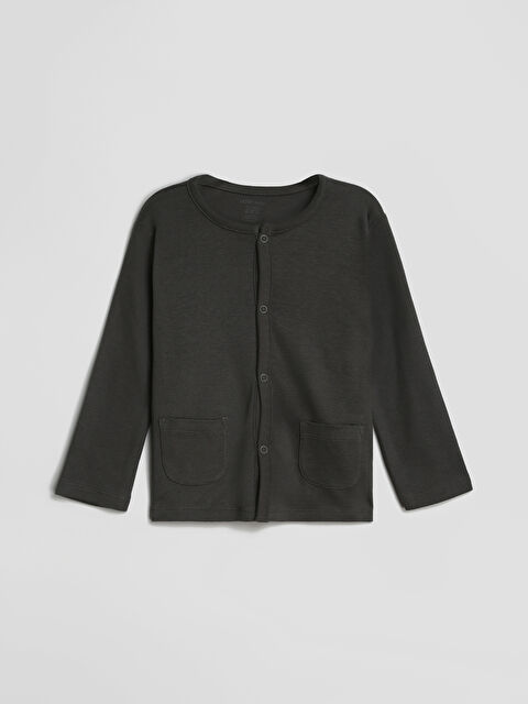 LCW baby Bisiklet Yaka Erkek Bebek Hırka - W4CP58Z1-JNM