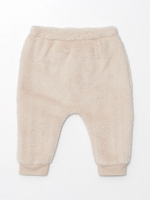 LCW baby Beli Lastikli Pelüş Erkek Bebek Jogger Eşofman Alt - W4CP69Z1-GHQ