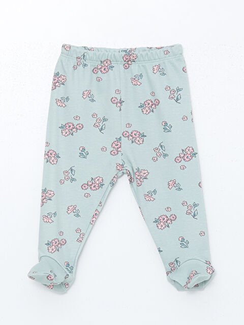 LCW baby Beli Lastikli Patikli Kız Bebek Pijama Alt - W4CP72Z1-LRL