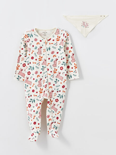 LCW baby Baskılı Kız Bebek 3'lü Takım - W4CP98Z1-LRA