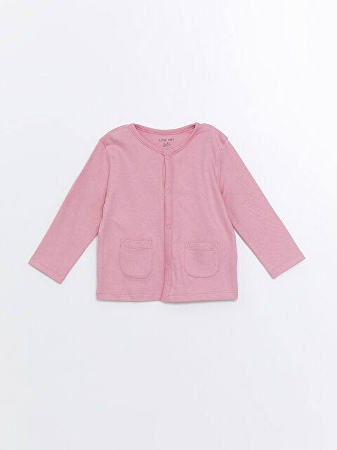 LCW baby Bisiklet Yaka Basic Kız Bebek Hırka - W4CQ02Z1-SQ9