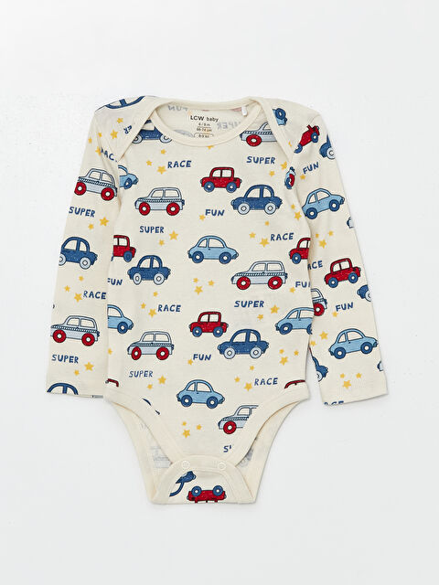 LCW baby Bisiklet Yaka Erkek Bebek Çıtçıtlı Bodysuit - W4CQ12Z1-LRB